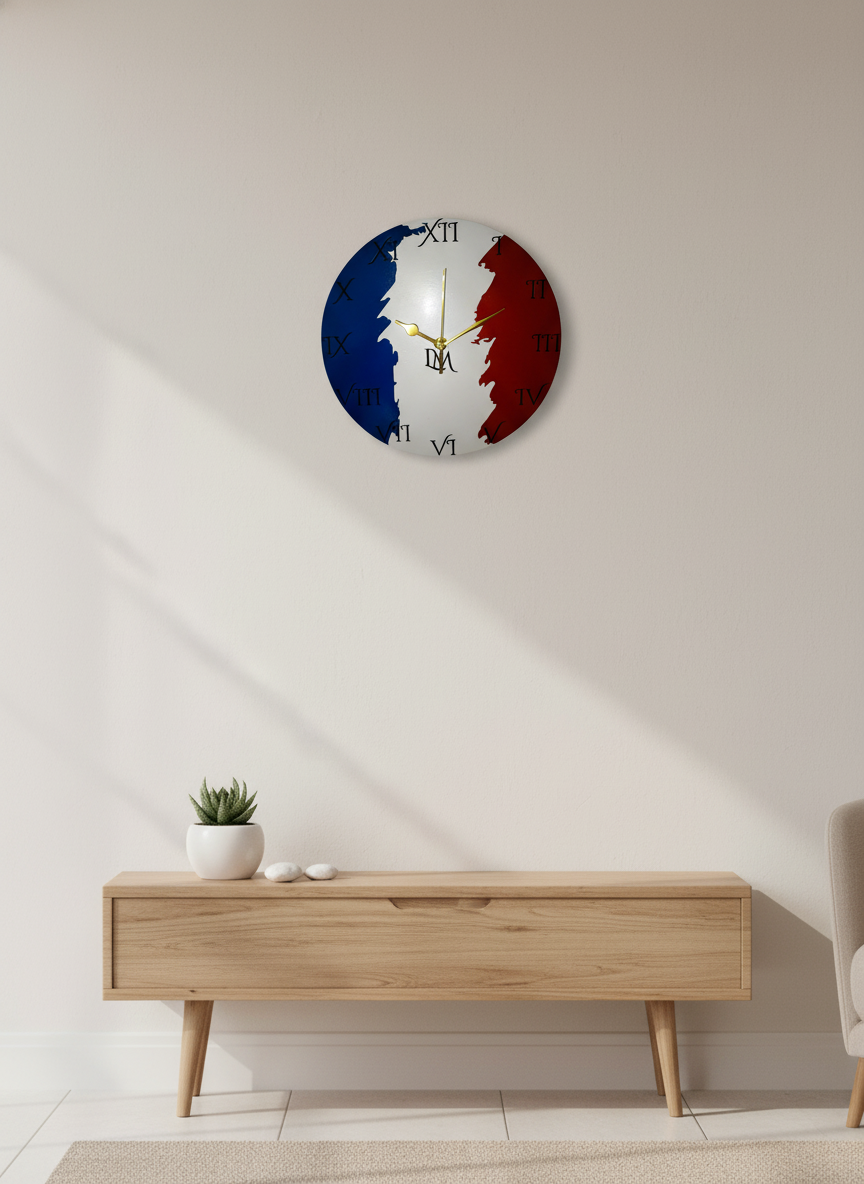 Horloge tricolore